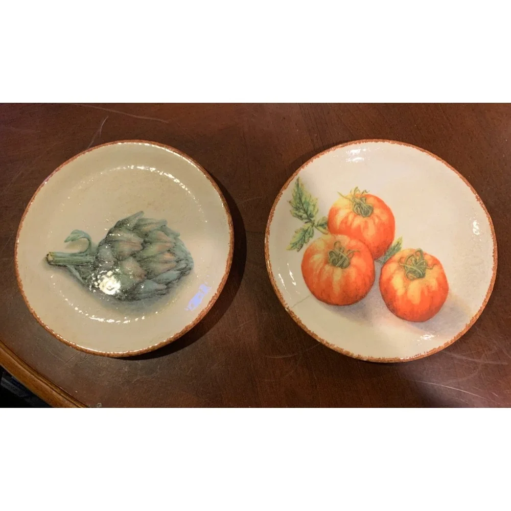 Williams Sonoma‎ Jardin Potager Vintage - Set of 2, small hairline crack